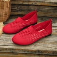thumbnail image 5 of Women's Hollow Out Ballet Flats Shoes Comfortable Slip On Dress Shoes Lightweight Wide Toe Box Knit Loafers, 5 of 6