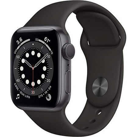 Restored Apple Watch Series 6 44MM Space Gray - Aluminum Case - Black Sport Band (Refurbished)
