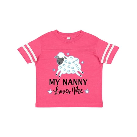 

Inktastic My Nanny Loves Me Baby Lamb Gift Toddler Boy or Toddler Girl T-Shirt