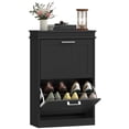 thumbnail image 1 of HOMCOM Armoire à Chaussures Étroite pour Entrée avec Tiroirs Basculants Tablette Ajustable, 1 of 10