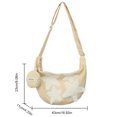 thumbnail image 3 of Bolso bandolera con cremallera ajustable y correa para mujer, bolso elegante para chica, bolso cruzado de pana, 3 of 9