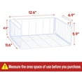 thumbnail image 7 of 2-Pack Under Shelf Basket Storage, Under Cabinet Paper Plate Dispenser Hanging Organizer Holds up to 22lbs, Add Shelves for Pantry Closet, 11.3“d x 12.3" w, White, 7 of 7