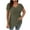💙Army Green💙, variant on Fartey Women's Plus Size Summer Tops = Ribbed Knit Short Sleeve Shirts Dressy Casual V Neck Tunic Tops Slim Fit Going Out Blouses Light Blue XL