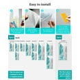 thumbnail image 7 of Window Privacy Film,Turquoise Green Grey Ombre UV Sun Blocking Window Tint Film Heat Control One Way Blackout Window Film,Geometric Gradient Marble Color Block Non Adhesive Static Cling 17.7x39.3 In, 7 of 7