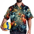 thumbnail image 4 of Love Men's Short Sleeve Beach Shirts Button Down Poplin Casual Printed Summer Unisex, 4 of 6