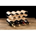 thumbnail image 5 of Asian Home 14 Bottle 4-Tier Wave Desktop Wine Rack Freestanding Countertop Bottle Holder for Wine Storage, Wood, Modern and Minimalist, 5 of 5