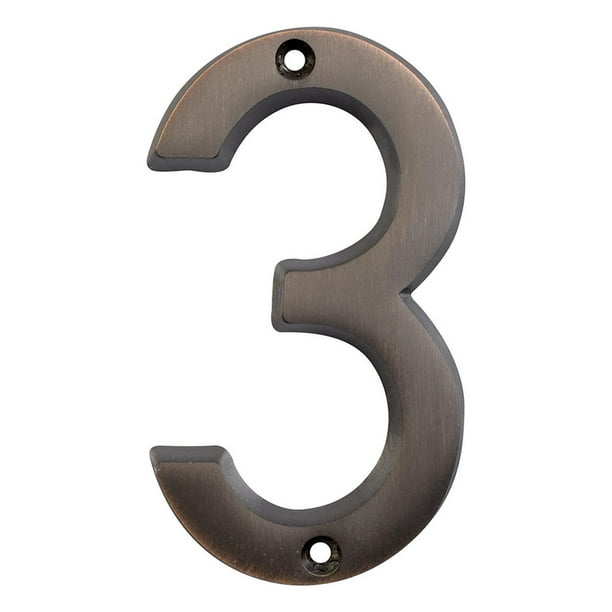Número 3 Para Fachada Hy-Ko Bronce 10.16 Cm