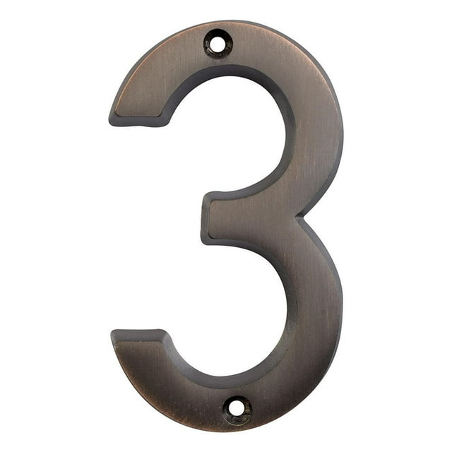 Número 3 Para Fachada Hy-Ko Bronce 10.16 Cm