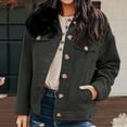 thumbnail image 5 of Women's Casual Lapel Loose Button Down Long Sleeve Corduroy Jacket with Pockets, 5 of 9
