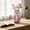C, variant on Partheme 7x4x4in Colored Glass Vase with Ribbon Decor, Stylish Clear Geometric Flower Vase for Hydroponic Plants Dried Flowers, Home Table Living Room, B