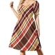 thumbnail image 1 of Vestido de verano de manga corta con estampado a cuadros retro brillante de los años 70, vestido de mujer 2025, moda de mujer, vestido de fiesta de lujo para mujer, 1 of 7
