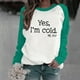 thumbnail image 1 of ICHUANYI Clearance Fashion Woman Long Sleeve Round Neck Printing Blouse Causal Pullover Tops(Mint Green, L) ICHUANYI WER2023081203058, 1 of 5