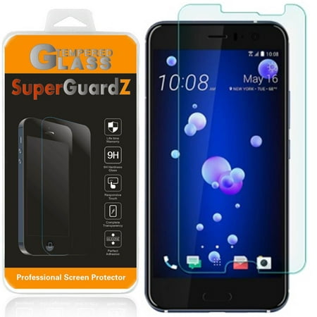 [3-Pack] For HTC U11 / U 11 - SuperGuardZ Tempered Glass Screen Protector, 9H, Anti-Scratch, Anti-Bubble, (Best Screen Protector For Htc U11)