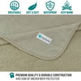 thumbnail image 2 of PetAmi Waterproof Dog Blanket For Small Medium Dogs, Pee Proof Pet Blanket Sherpa Fleece Couch Cover, Reversible Cat Throw Bed Sofa Protector, Soft Plush Washable Pad (Medium 29x40, Taupe), 2 of 7