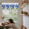 thumbnail image 5 of Blue Tulip Valances for Windows Farmhouse Kitchen Curtains Valances Rod Pocket Valance Curtains for Kitchen Windows Spring Floral Botanical Blossom Motif Window Valances for Bathroom Bedroom 54"x18", 5 of 6