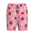 thumbnail image 4 of Wukai Strawberry and Ladybugs Men’s Short Pajama Pants With Pockets Soft Sleep Pj Shorts for Men-X-Large, 4 of 6