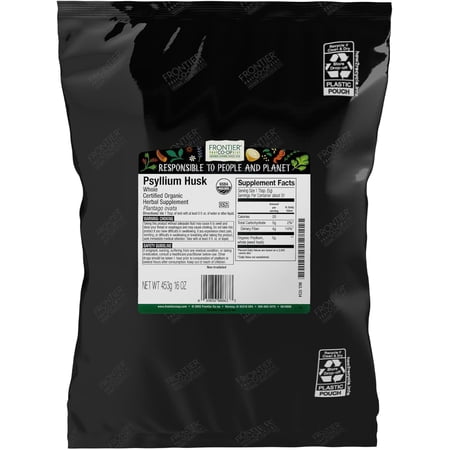 (Pack Of 2) Frontier Bulk Psyllium Husk Powder Organic 16 Oz