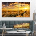 thumbnail image 1 of Amazing Sunset over Yellow Field - Landscape Canvas Art Print, 1 of 4