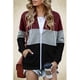 thumbnail image 1 of Sudadera Con Capucha De Manga Larga Para Mujer, Bolsillos Laterales De Poliéster Sudadera Con Capucha Y Cremallera Para Mujer Color De Contraste Para Damas Para La Universidad ANGGREK Otros, 1 of 7