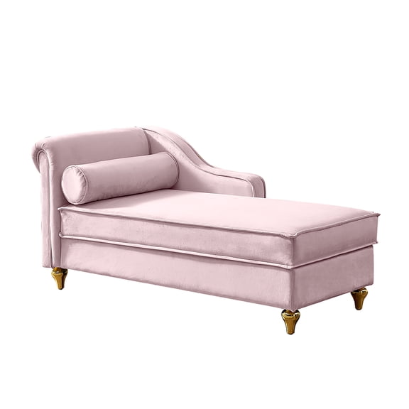 Huloretions Modern Chaise Lounge Chair With Storage Velvet,Upholstered Tufted Chaise Lounge Chair,Indoor Sofa Recliner Couch For Living Room Bedroom