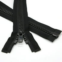 2PCS #10 28 Inch Separating Jacket Zippers for Sewing Coat Jacket Black Tape Heavy Duty Zippers Bulk for Winter Coat Large Molded Plastic Zippers (28" 2pcs) 10#-Black-2PCS #10-28"