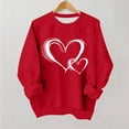 thumbnail image 2 of yoeyez Oversized Crewneck Sweatshirts for Girls Baby Girl Valentines Outfit Heart Printed Long Sleeve Shirts Spring Valentines Clothes Red,4 Years, 2 of 7