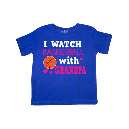 

Inktastic I Watch Basketball with Grandpa Gift Toddler Boy or Toddler Girl T-Shirt