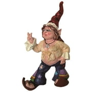 Homestyles The 60's Janice "Chick" Flower Child Hippie Groovy Gnome Home & Garden Large Outdoor Statue 14"H