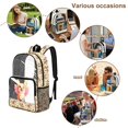 thumbnail image 5 of SEANATIVE Transparent Bag Kids Backpack Clear Bookbag See Through School Rucksack PVC Heavy Duty Clear Bag for Elementary Middle High School, Corgi Dog Daisy Beige, 5 of 7