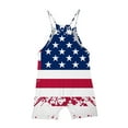 thumbnail image 4 of Tdoqot 4th of July Clothes for Girls Rompers- Casual Cute Summer Sleeveless Kids Jupsuits with Pockets Blue Size 9-10 Years, 4 of 6