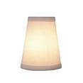 thumbnail image 5 of Aspen Creative 32654-6 Small Hardback Empire Shape Chandelier Clip-On Lamp Shade Set (6 Pack), Transitional Design in Off White, 4" bottom width (2 1/2" x 4" x 5" ), 5 of 7