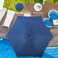 thumbnail image 5 of Simple Deluxe 7.5ft Patio Umbrella Outdoor Table Market Yard Umbrella with Push Button Tilt and Crank Lift, 6 Heavy-Duty Ribs for Patio, Garden and Deck Use, Blue, 5 of 7