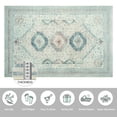 thumbnail image 7 of Jamfeel Rugs for Living Room Vintage Print Non-slip Low Pile Area Rug Ultra-Thin Soft Washble Carpets 4' X 6' Beige, 7 of 7