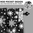 thumbnail image 4 of Uwdfnwuif Black Snowflake Kitchen Curtains 2Pcs, 4 of 5