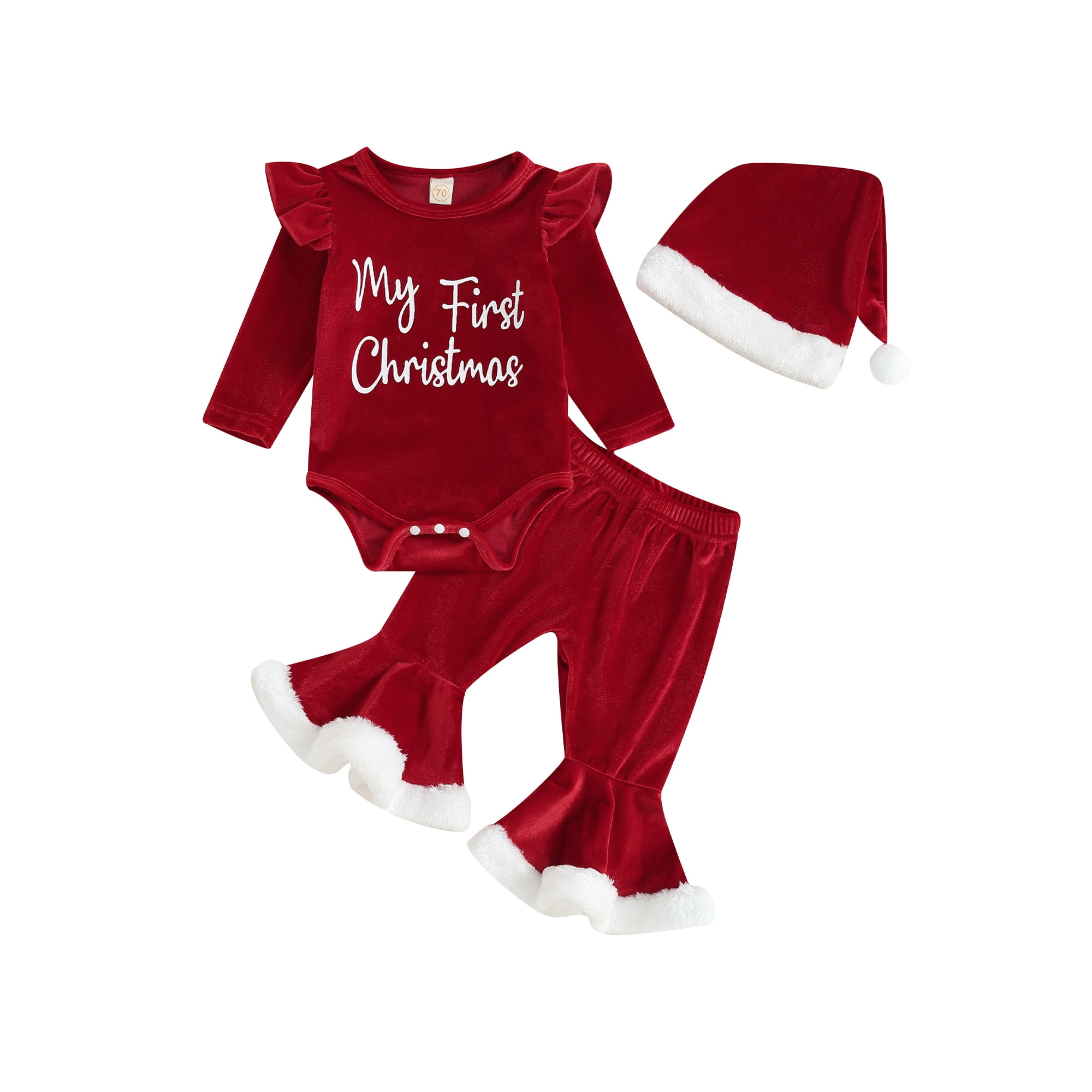 Newborn first christmas outfit girl best sale