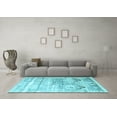 thumbnail image 3 of Ahgly Company Indoor Square Persian Light Blue Traditional Area Rugs, 7' Square, 3 of 4