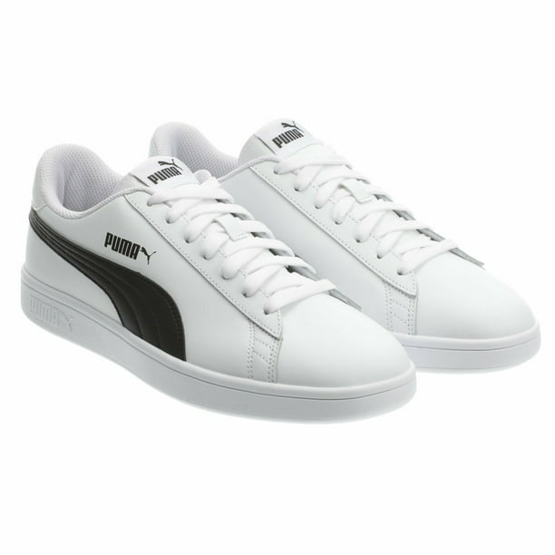 Puma Men's Smash Leather Tennis Shoes, White/Black, 11 - NEW - Walmart ...