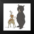 thumbnail image 2 of Sweet Melody Designs 20x20 Black Modern Framed Museum Art Print Titled - Woodland Beary Nice To Meet You, 2 of 5