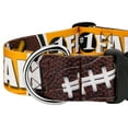 thumbnail image 5 of Country Brook Petz® 1 1/2 inch Deluxe Black and Gold Football Fan Dog Collar Limited Edition, Medium, 5 of 5