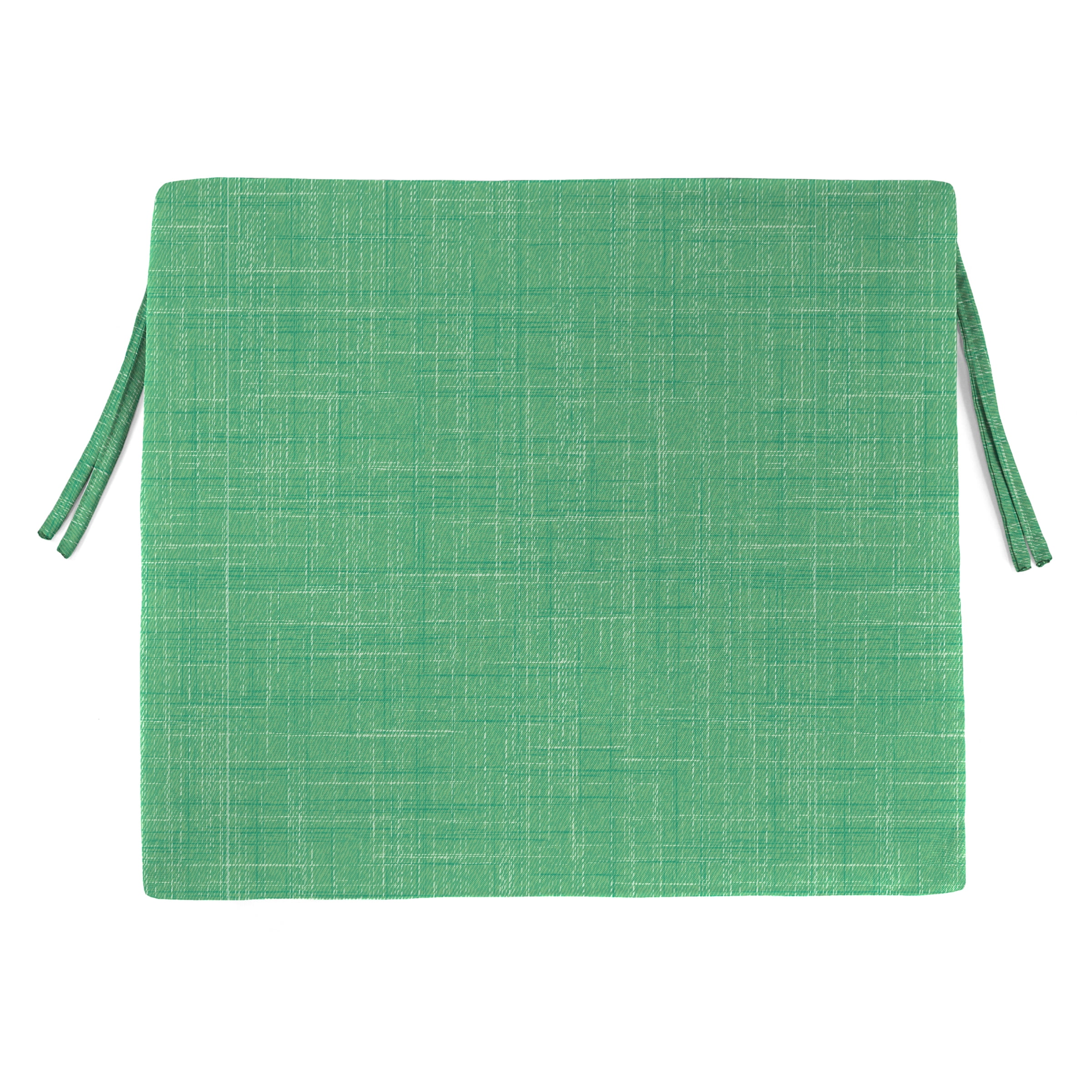 Jordan Manufacturing 17" x 19" Harlow Dill Green Solid Rectangular Outdoor Chair Pad Seat Cushion with Ties (2 Pack)