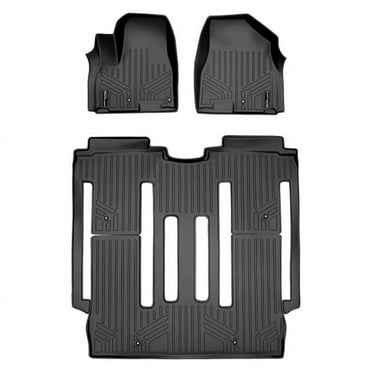 SA0203-B0203 Custom Fit 2 Row Floor Mats Liner Set - 8 Passenger Model Only for 2015-2021 Kia Sedona, Black