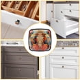 thumbnail image 6 of 4 Pcs Cabinet Handle Drawer Pulls Chinese God of Wealth Knobs with Screws Square Furniture Office Cabinet Knob Decoration, 6 of 7