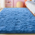 thumbnail image 2 of ZENELESS Fluffy Area Rugs for Living Room,4x6 Shag Rectangular Carpets for Bedroom Cobalt Blue, 2 of 8