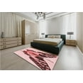 thumbnail image 4 of Ahgly Company Indoor Square Patterned Brown Red Area Rugs, 3' Square, 4 of 6
