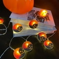 thumbnail image 4 of Battery Powered LED Halloween String Lights - Pumpkin Bat Flashing Decor for Indoor Outdoor Party Setup​​(Yellow,B), 4 of 6