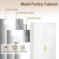 thumbnail image 6 of 71" Tall Kitchen Pantry Cabinet, Metal Kitchen Pantry Storage Cabinet with Drawer and 2 Adjustable Shelves , Freestanding Pantry Cupboard for Living, Dining Room, White, 6 of 11
