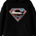 thumbnail image 2 of Superman Elevated Logo Long Sleeve Youth Black Hooded Sweatshirt-XL, 2 of 4