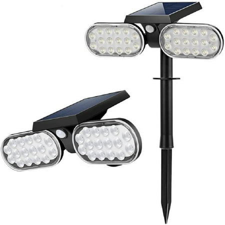 

ZFWDSY Solar Spot Light Outdoor 2 Pack 32 LED Landscape Solar Wall Light 2 Modes 2 Adjustable Headlights