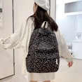 thumbnail image 4 of Aesthetic Floral School Backpack, Water Proof Backpack, Spacious Bookbag for Shopping Work College, Black, 4 of 10