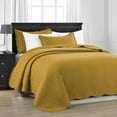 thumbnail image 3 of IR Imperial Rooms 3 Piece Quilt Set UltraSoft Microfiber Chevron Pattern Bedspread 2 Shams Ochre/Yellow Queen/Full, 3 of 10